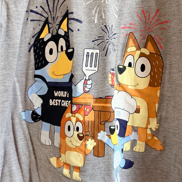 Dad Bluey Gray Graphic T-Shirt - Picture 2 of 4